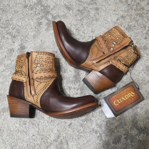 CUADRA 2K07RS Saltillo Genuine Cowhide Leather Ankle Boot, Chocolate Brown, 7.5